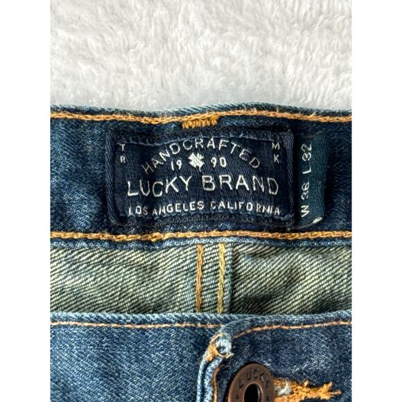 Lucky Brand 363 Vintage Straight Men 36x30 Dark Wash Jeans - Picture 2 of 9